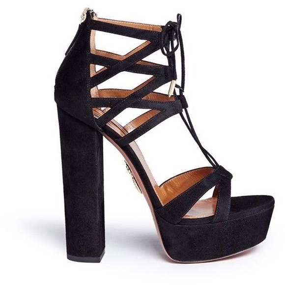 ✖️SOLD✖️Aquazzura Beverly Hills black sandal 8.5 - Picture 3 of 10